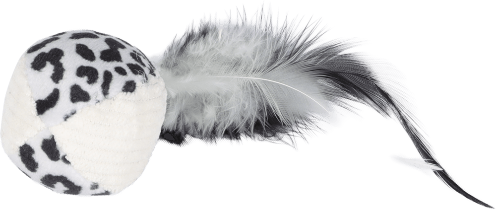 ZOLUX Katzenspielzeug WILD Ball mit Federn, 4 cm, schwarz – Bild 2