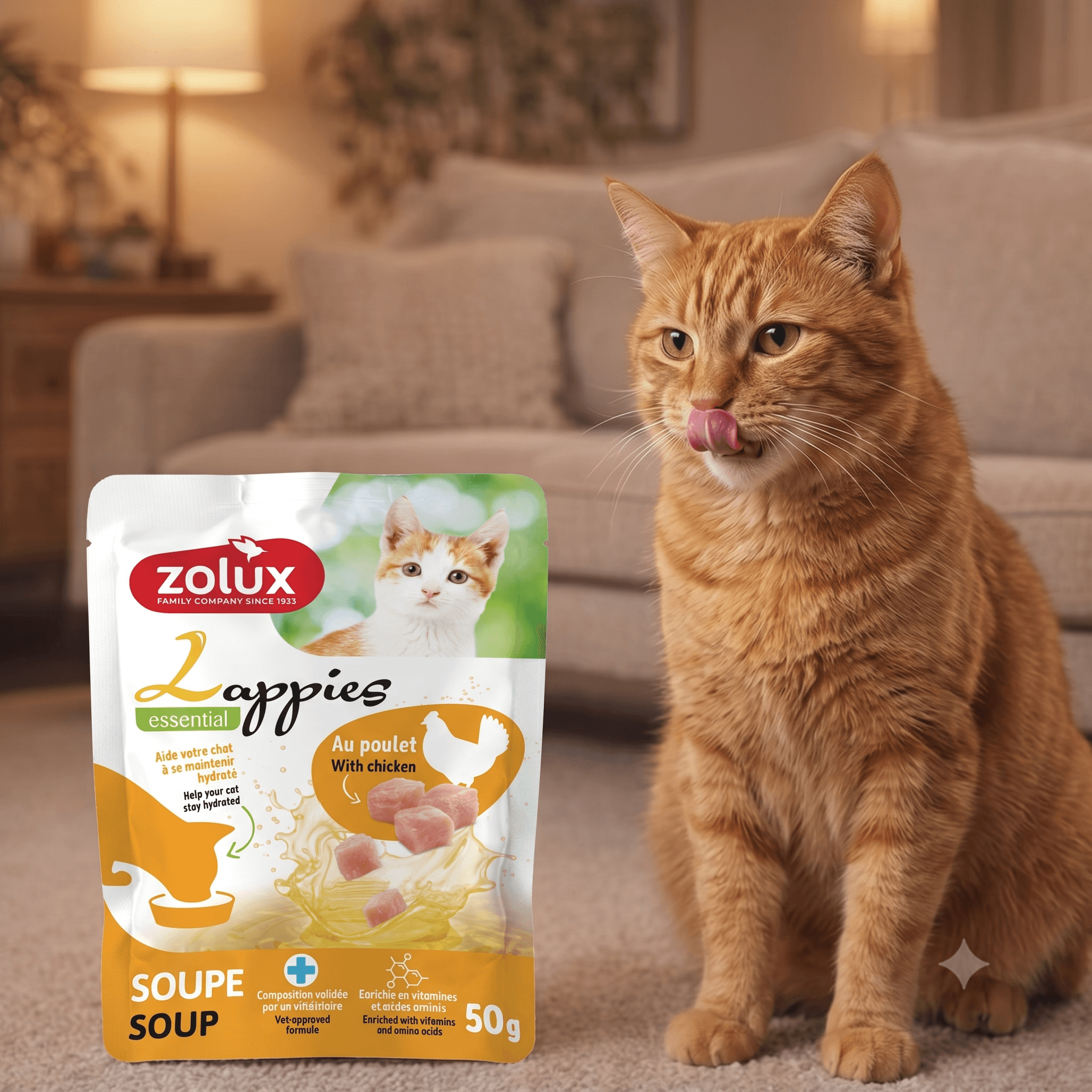 ZOLUX LAPPIES Katzensuppe mit Hähnchen, 50 g – Bild 5