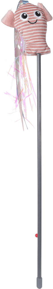 ZOLUX MALO Bewegliche Katzenspielangel mit Druckknopf, Languste, rosa – Bild 2