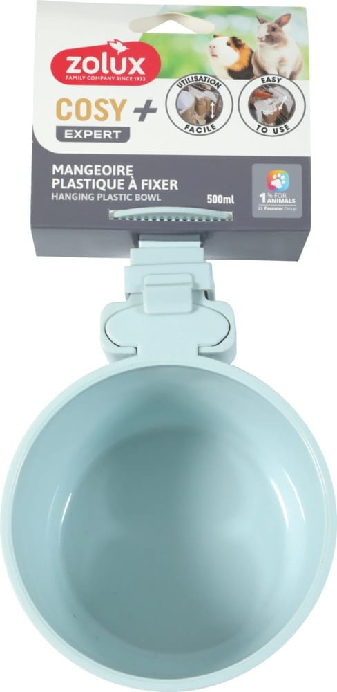 ZOLUX COSY Kunststoff-Futternapf für Kleinsäuger 500 ml, blau – Bild 2