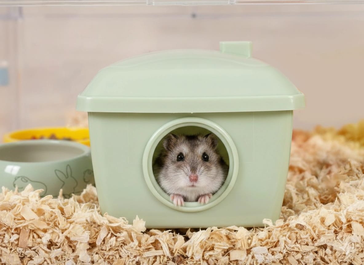ZOLUX COSY Kunststoffhaus für Hamster, grün, 13,5 × 10,5 × 11,1 cm – Bild 1