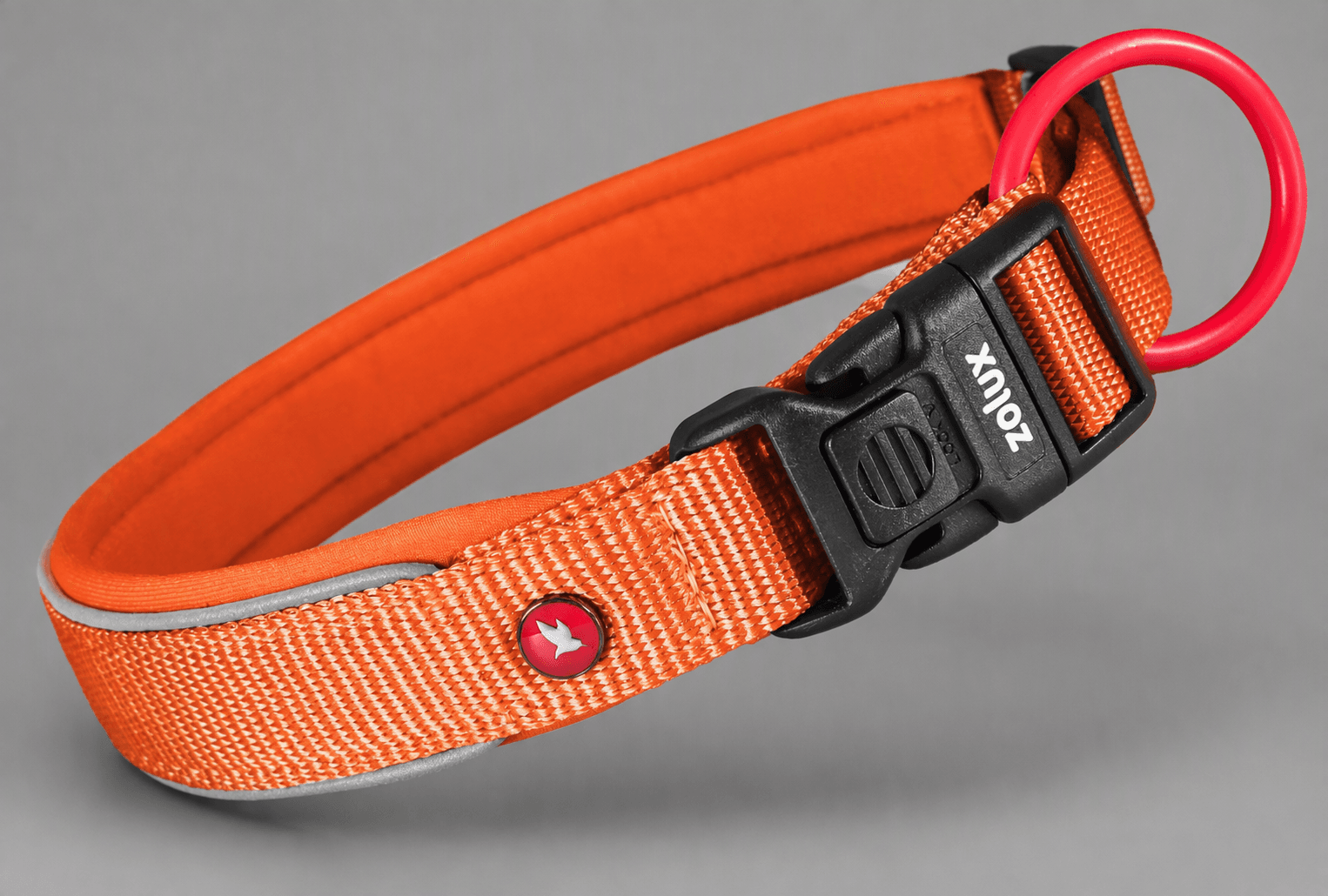ZOLUX Premium-Nylon-Hundehalsband, Größe XL, 50–55 cm, 25 mm, rostbraun – Bild 8