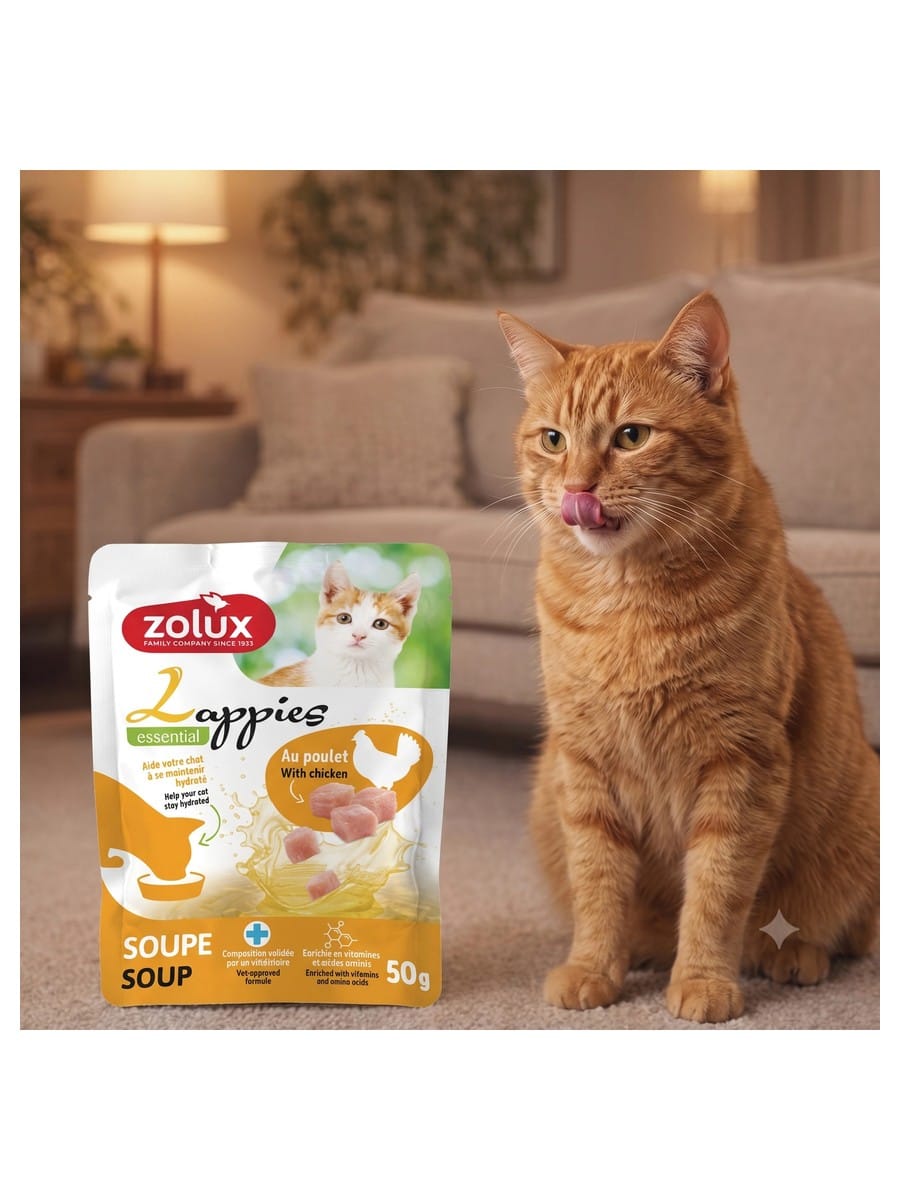 ZOLUX LAPPIES Katzensuppe mit Hähnchen, 50 g – Bild 9