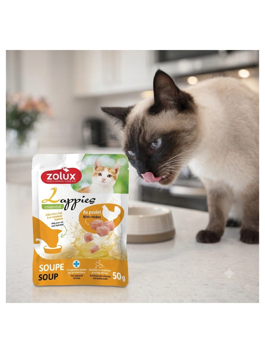 ZOLUX LAPPIES Katzensuppe mit Hähnchen, 50 g – Bild 10