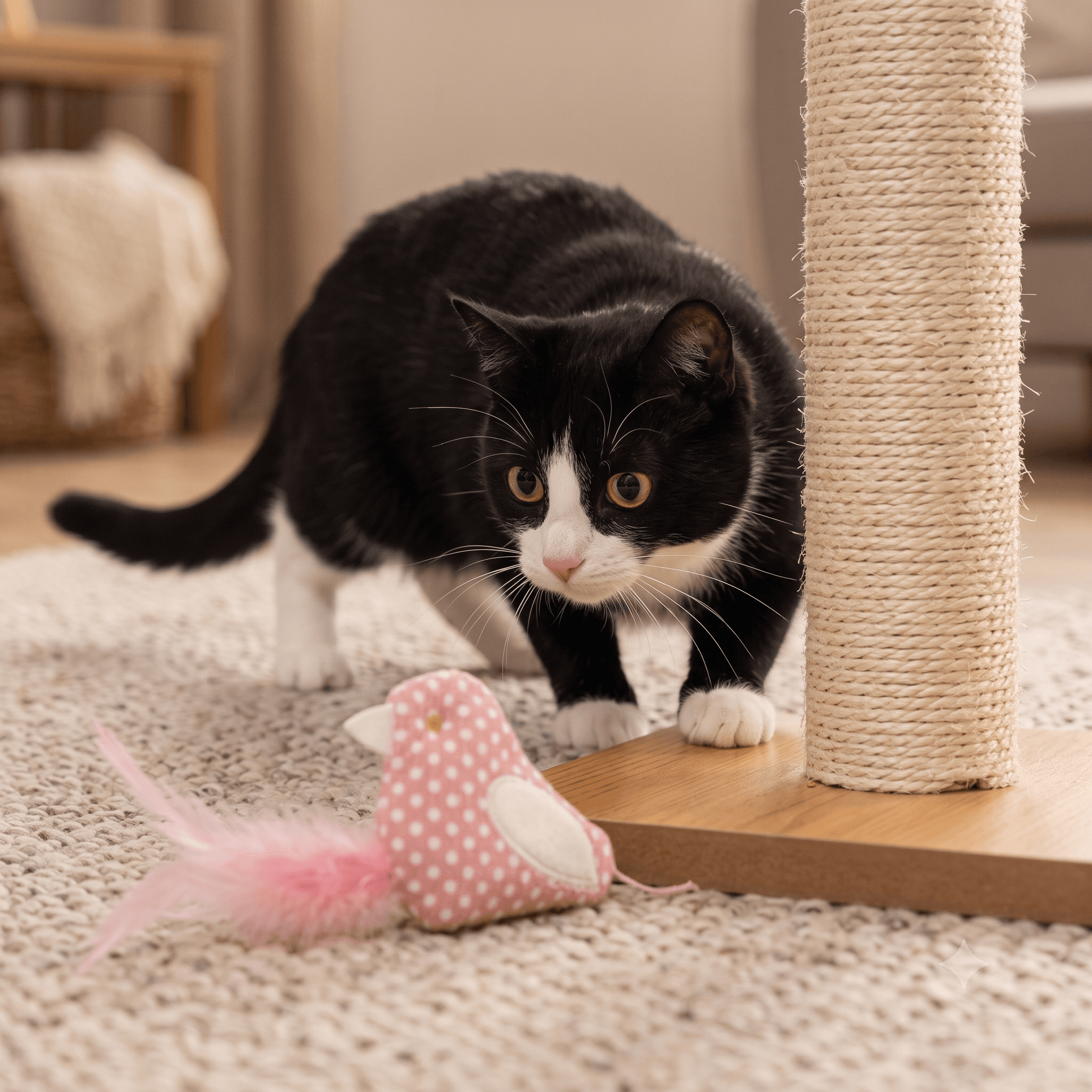 ZOLUX DOTIE Katzenspielzeug-Vogel mit Katzenminze-Einsatz, rosa – Bild 8