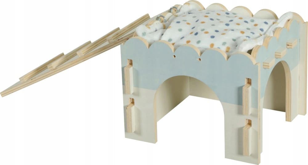 ZOLUX COSY Holzhaus für Meerschweinchen und Rennmäuse, 21 × 21 × 16 cm – Bild 4