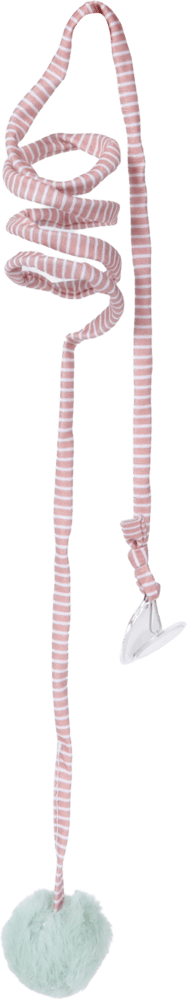 ZOLUX Hängendes Katzenspielzeug MALO mit Pompon und Feder, 80 cm, rosa – Bild 1