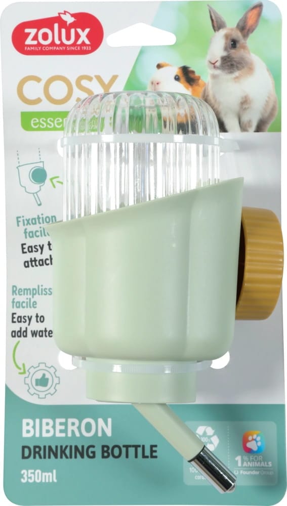 ZOLUX COSY Trinkflasche für Nagetiere 350 ml, grün – Bild 3