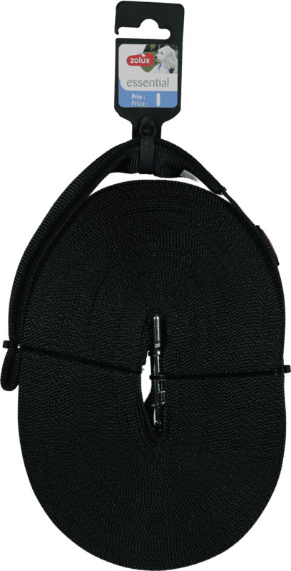 ZOLUX Lange Gurtbandleine für Hunde, 20 m, 20 mm, schwarz – Bild 1