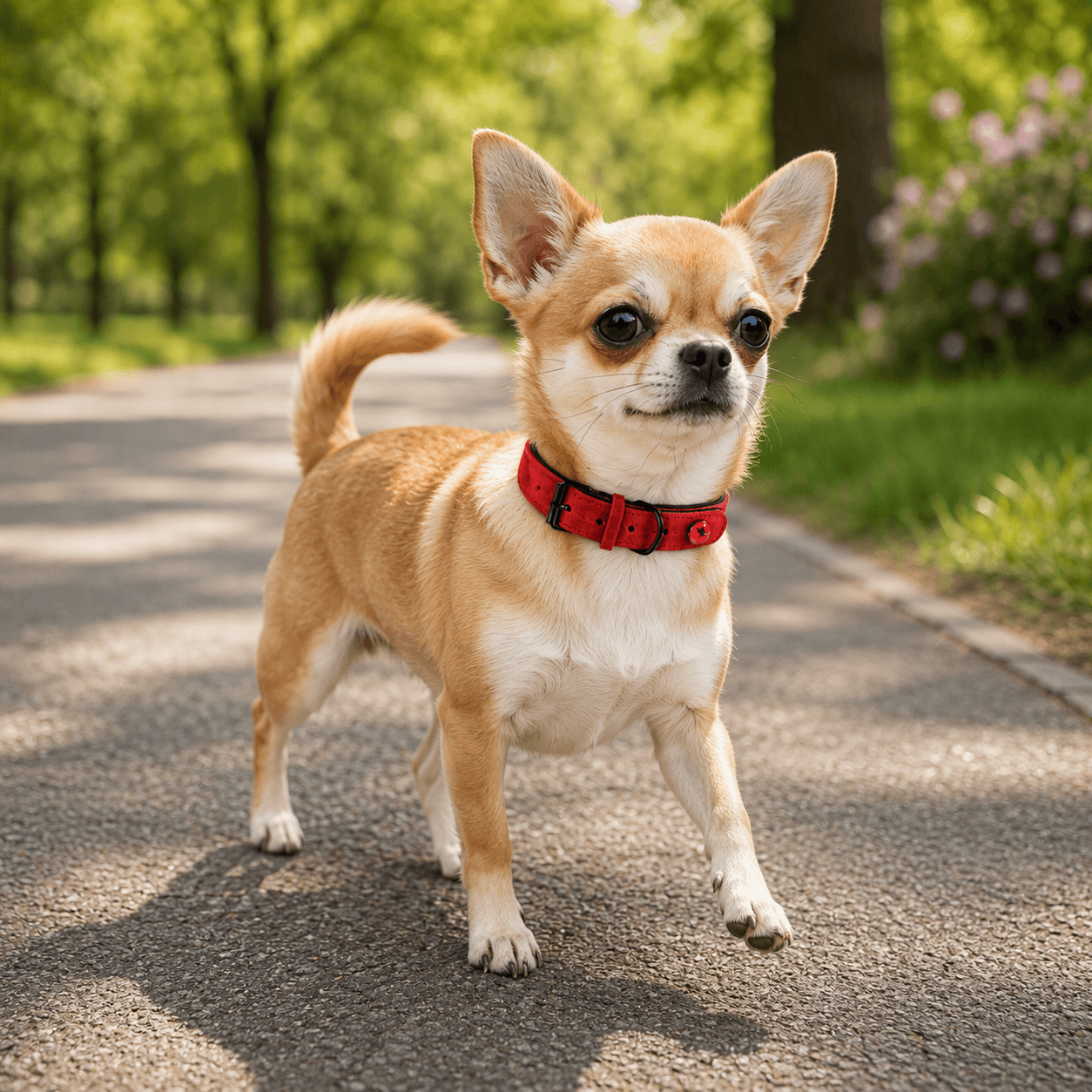 ZOLUX Komfort-Lederhalsband für Hunde, 17–24 cm, 14 mm, rot – Bild 7