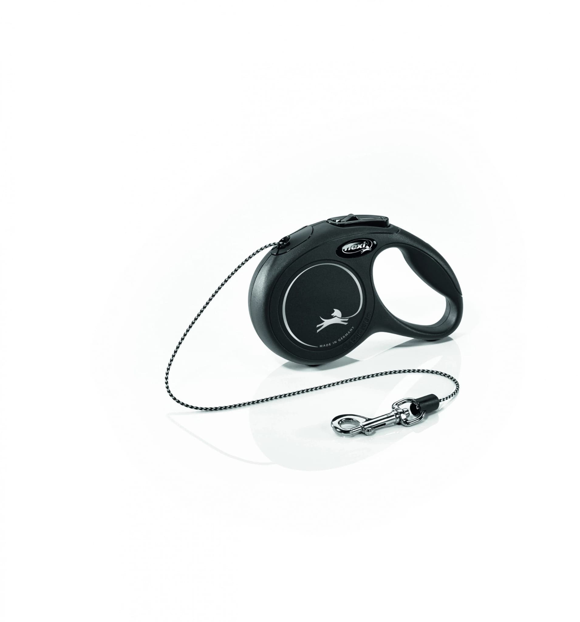 FLEXI Automatikleine für Katzen NEW CLASSIC CAT XS Seil 3 m Schwarz