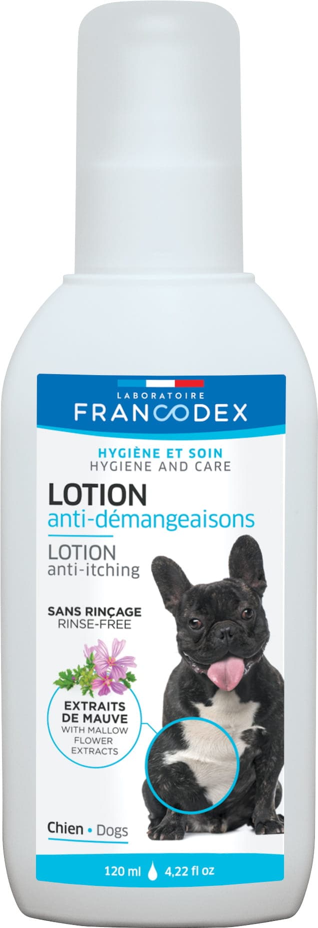 FRANCODEX Anti-Juckreiz-Lotion für Hunde, 120 ml