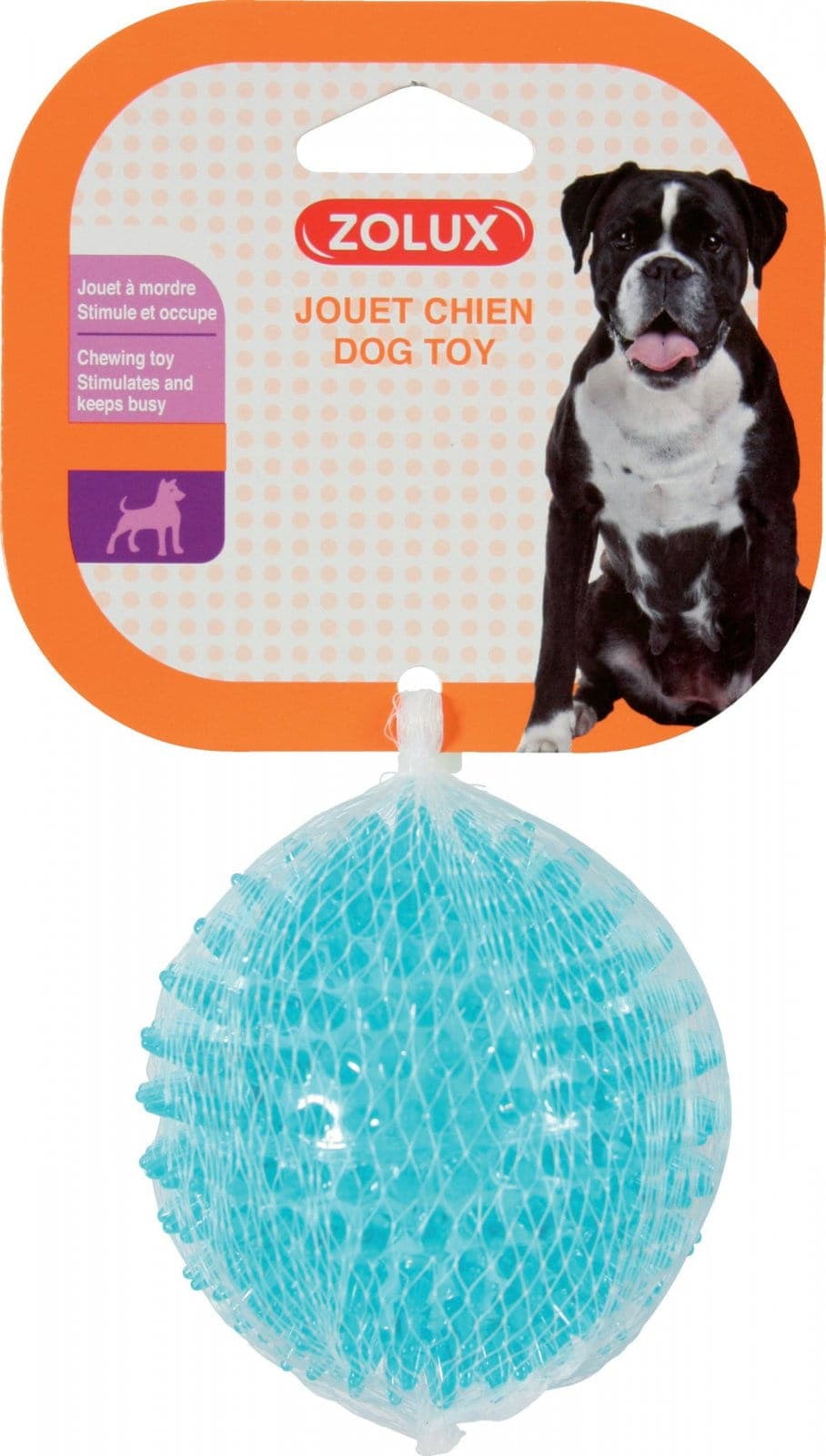 ZOLUX Hundespielzeug Ball mit Spikes TPR POP 8 cm türkis