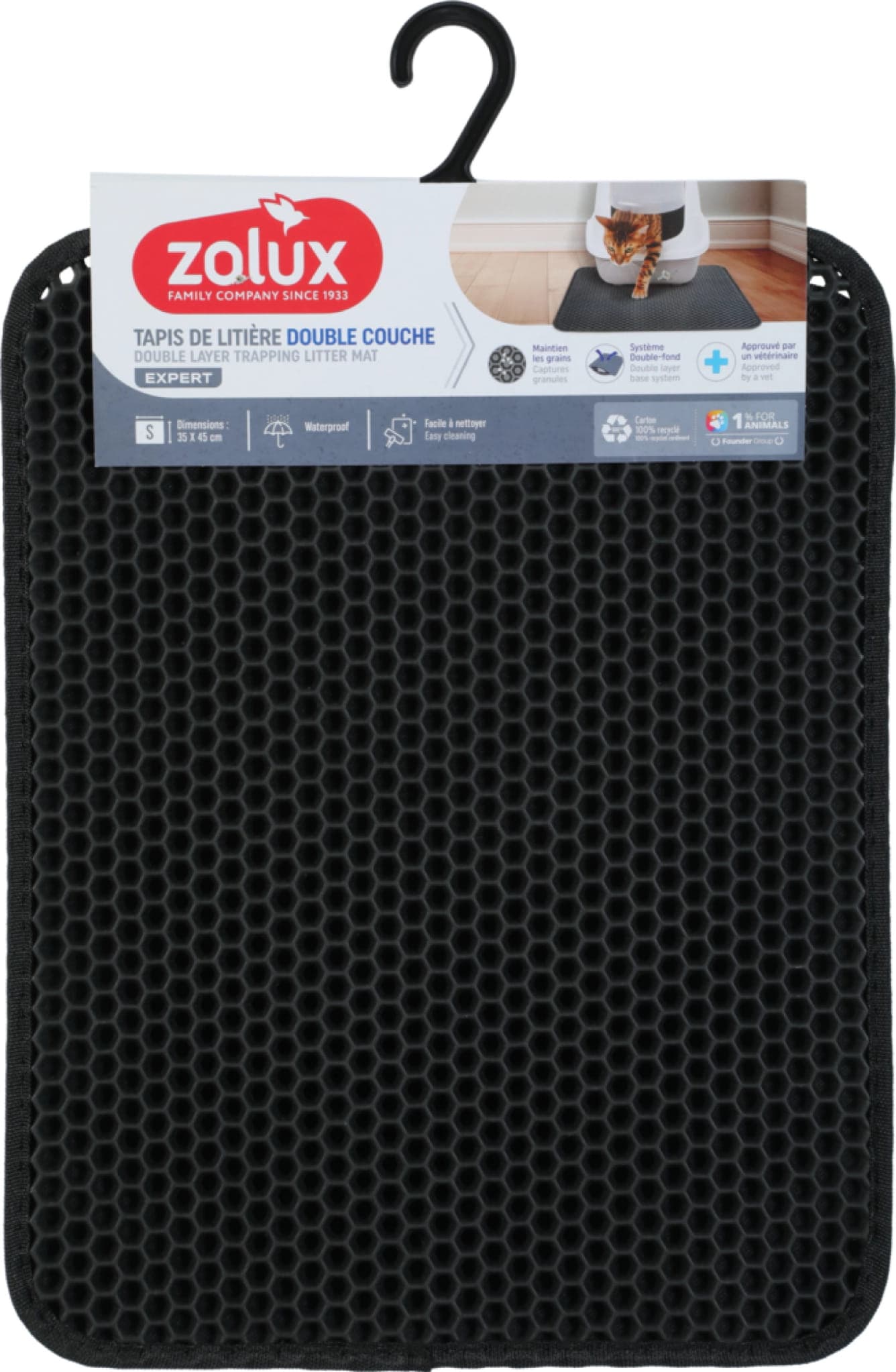 ZOLUX Zweischichtige Matte für Katzentoiletten 35x45 cm