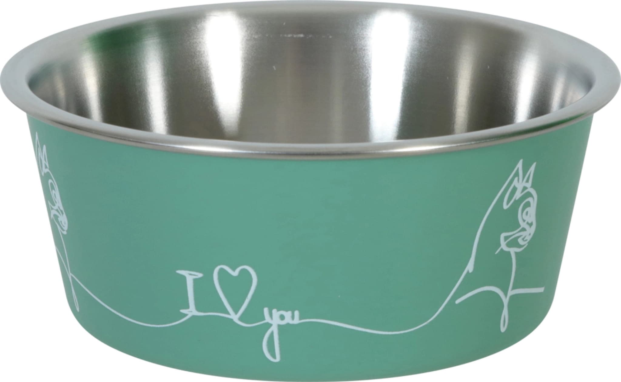 ZOLUX Anti-Rutsch-Katzennapf LOVE – Grün, 400 ml