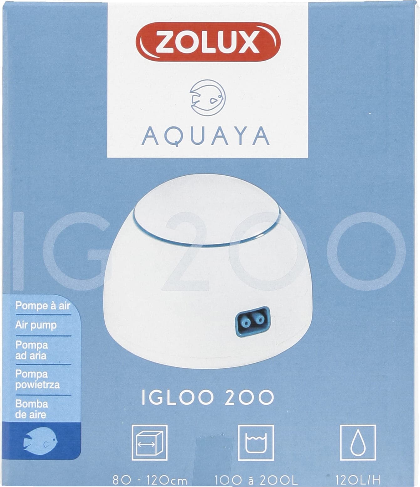 ZOLUX AQUAYA Igloo 200 Aquarium-Luftpumpe, weiß