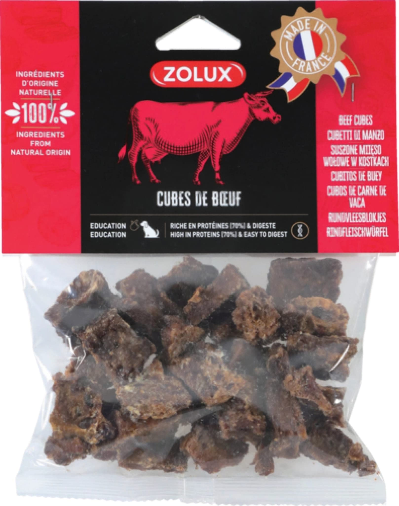 ZOLUX Natürliche Leckerei für Hunde Rinderknochen groß 150 g