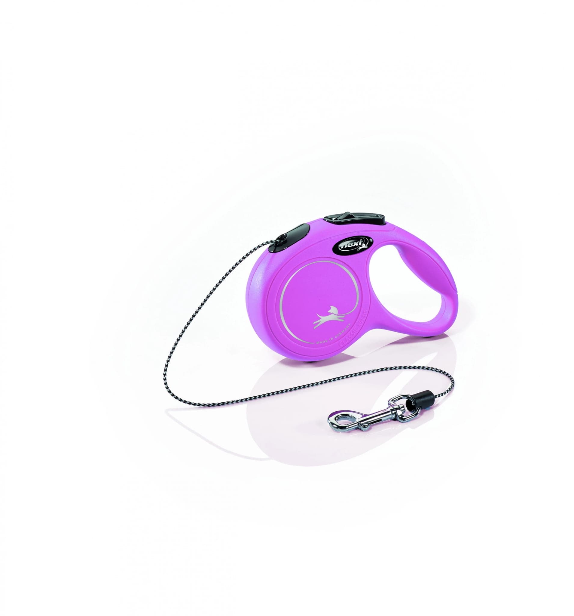 FLEXI Automatikleine für Katzen NEW CLASSIC CAT XS Seil 3 m Rosa