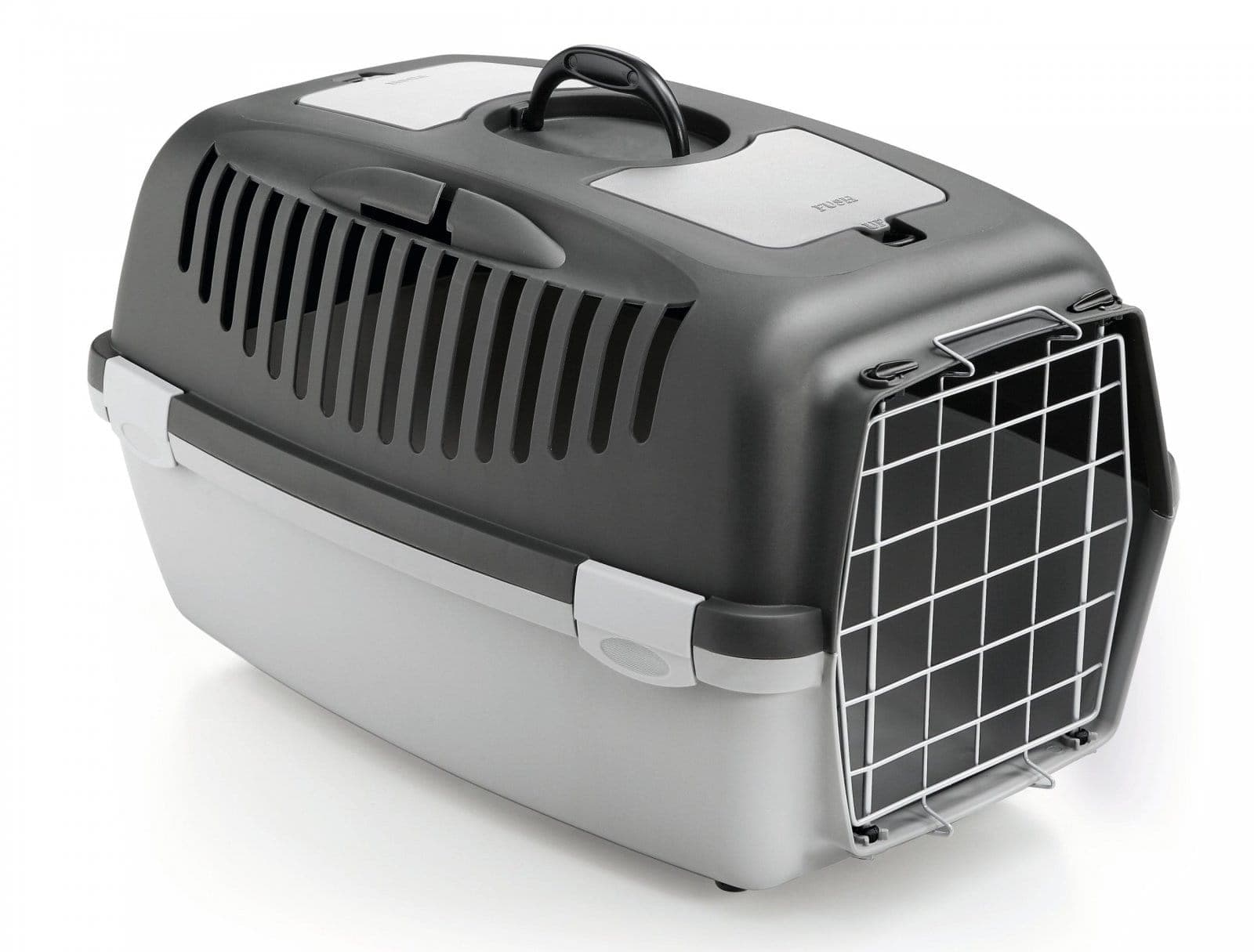 ZOLUX Transportbox für Hunde und Katzen GULLIVER 2 mit Metalltür – Farbe: Grau