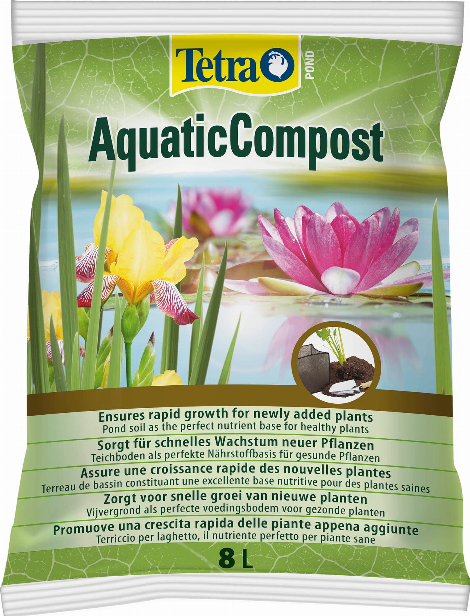 TETRA Pond AquaticCompost 8 L – Substrat für Wasserpflanzen im Gartenteich