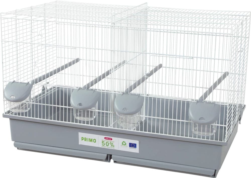 ZOLUX Vogelkäfig PRIMO CATI 67 cm, Farbe: Grau/Weiß