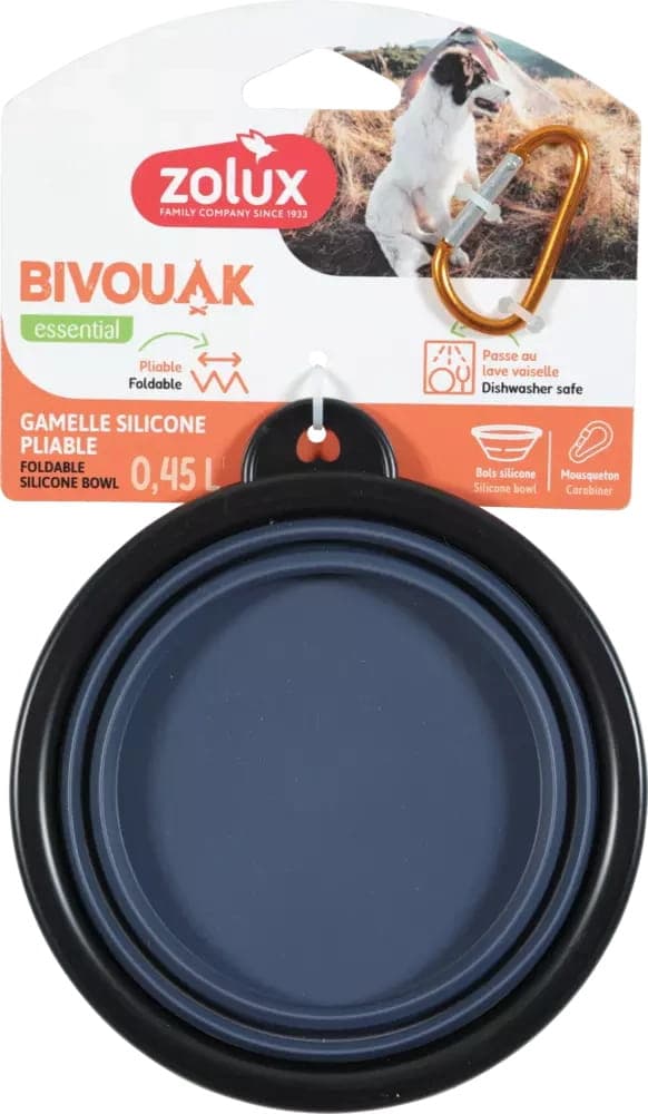 ZOLUX Faltbarer Hundenapf BIVOUAK 450ml blau