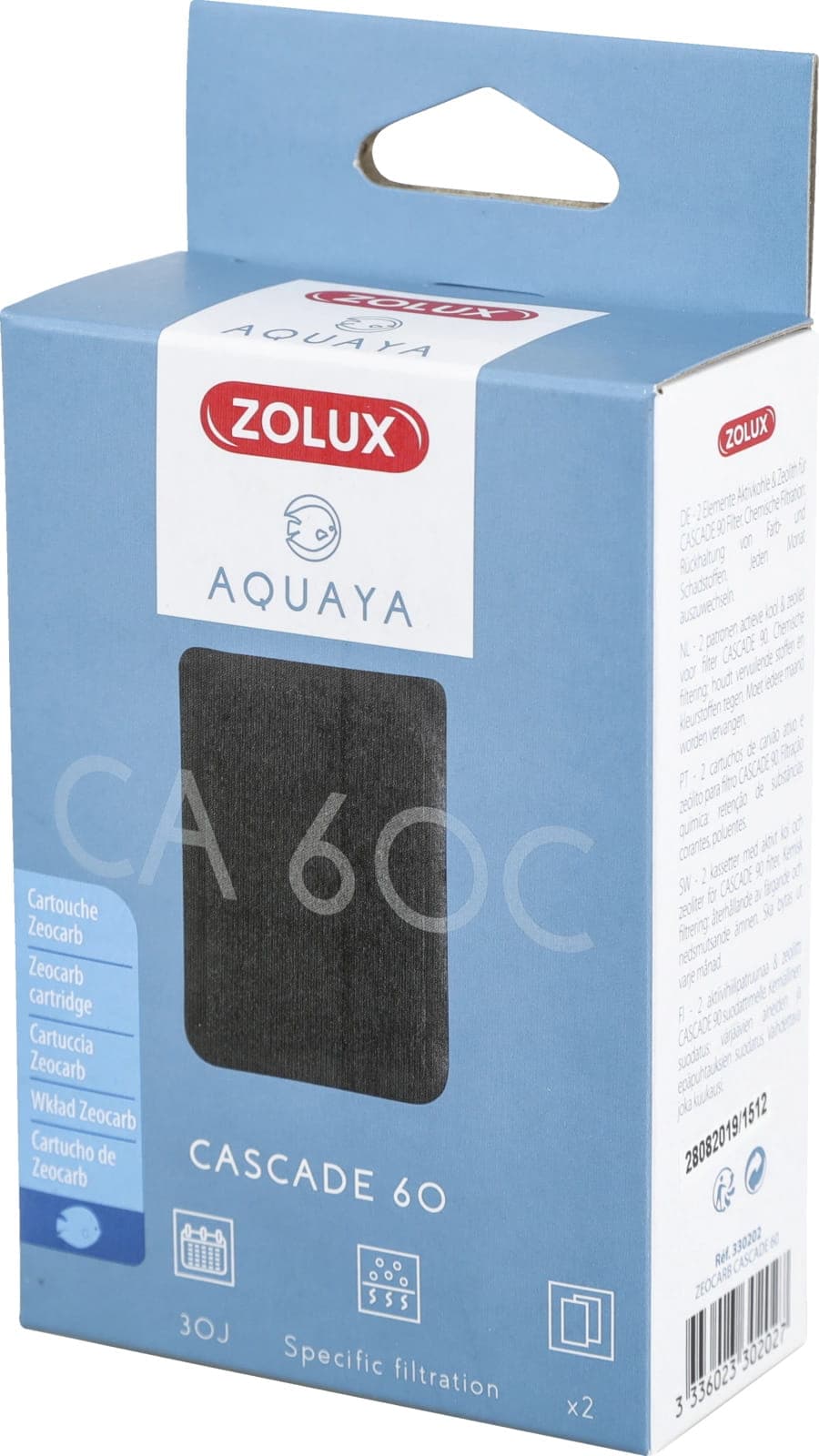 ZOLUX Filtereinsatz, chemische Filterung Zeocarb AQUAYA Cascade 60