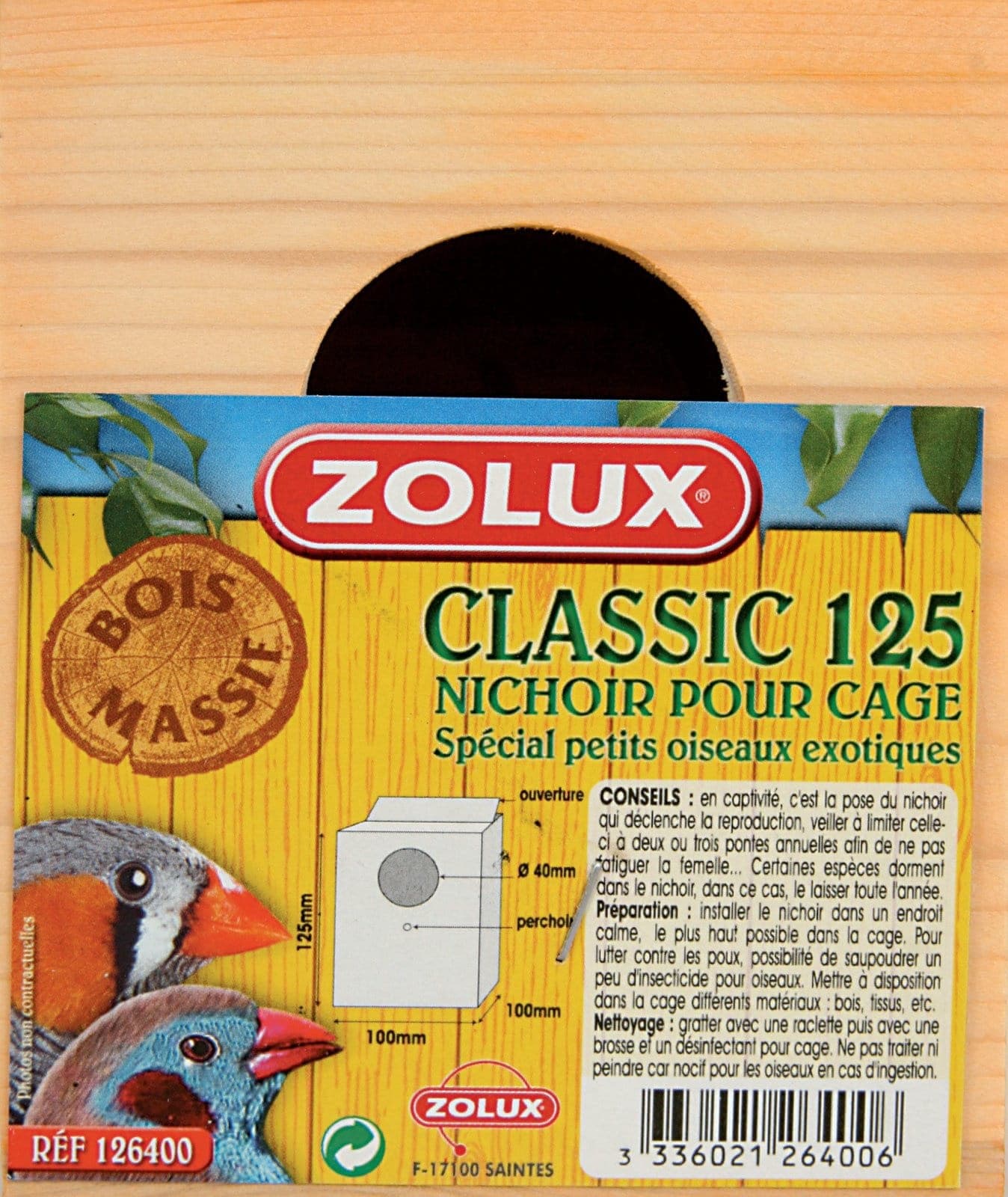 ZOLUX Vogelhaus Classic 125