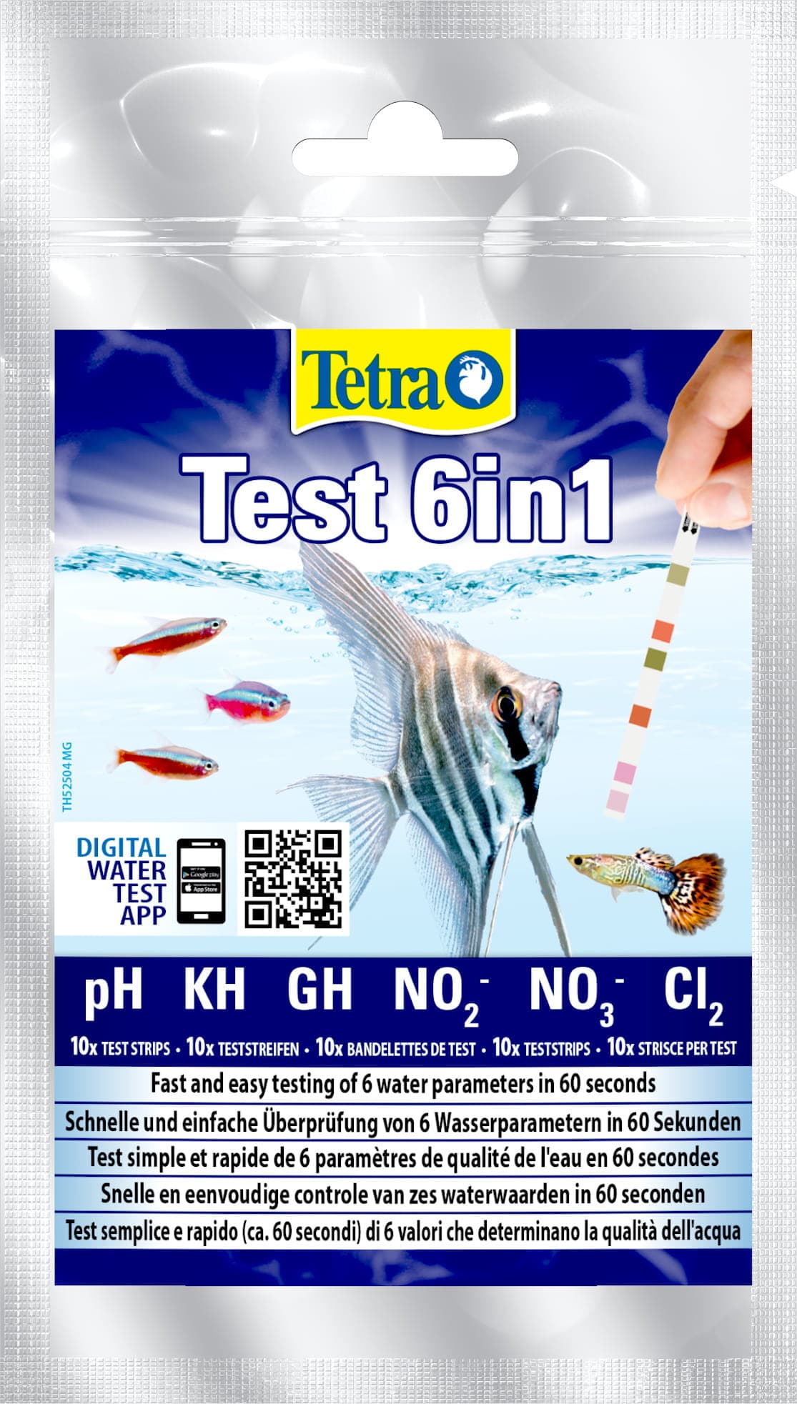TETRA Test 6in1 10 Streifen, schnelle Kontrolle des Aquariumwassers