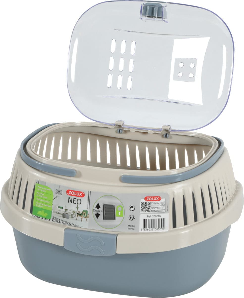 ZOLUX Transportbox für Nagetiere NEO, Farbe Grau/Beige