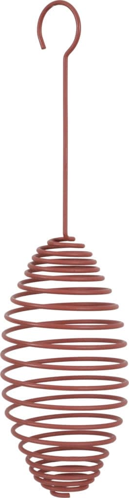 Zolux Spiral-Futterspender klein für Fettkugeln für Vögel, Farbe Ziegelrot