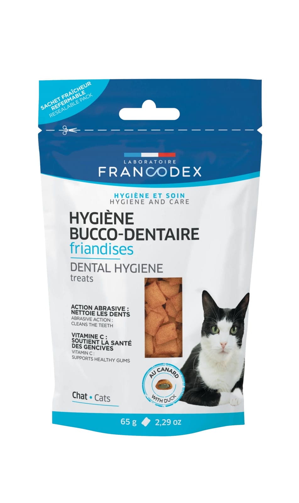 FRANCODEX Katzensnack für Kitten und Katzen – Zahnpflege, 65 g