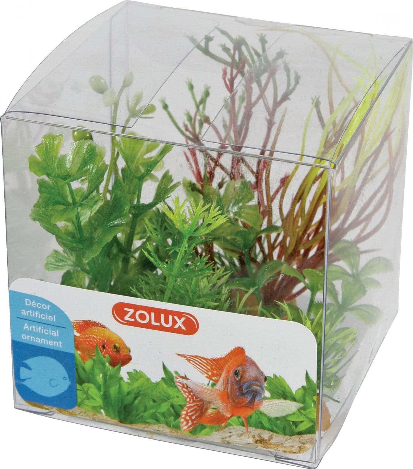 ZOLUX Aquariumsdekoration – Pflanzen-Mix x 4 Stück, Set 2