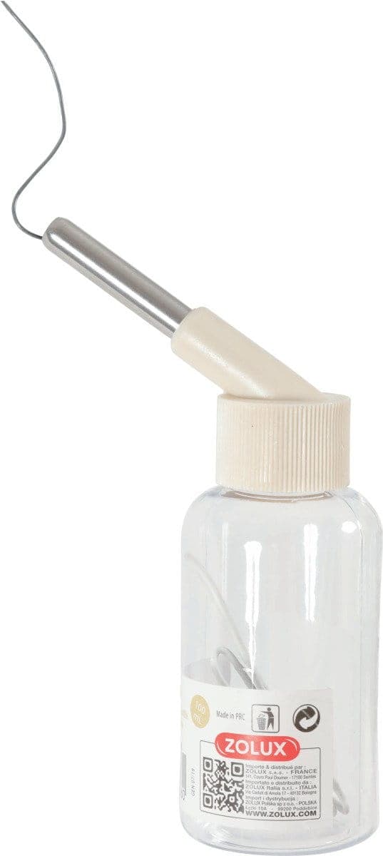 ZOLUX Trinkflasche für Nagetiere, 100 ml, Farbe: Beige/Grau