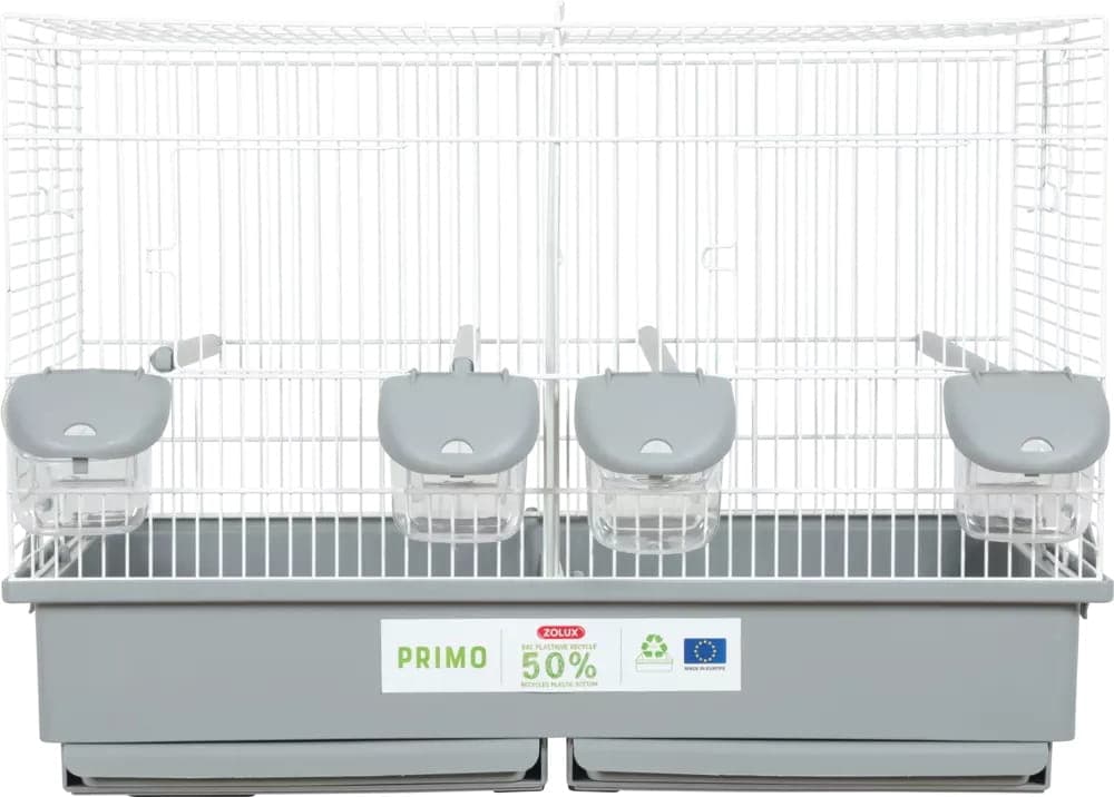 ZOLUX Vogelkäfig PRIMO CATI 57 cm, Farbe: Grau/Weiß