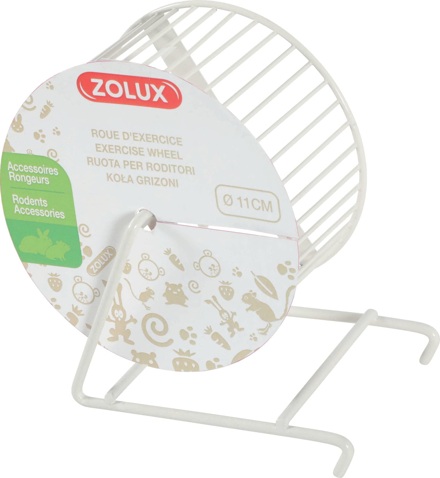 ZOLUX Laufrad aus Metall für Nagern 11 cm, Farbe: beige
