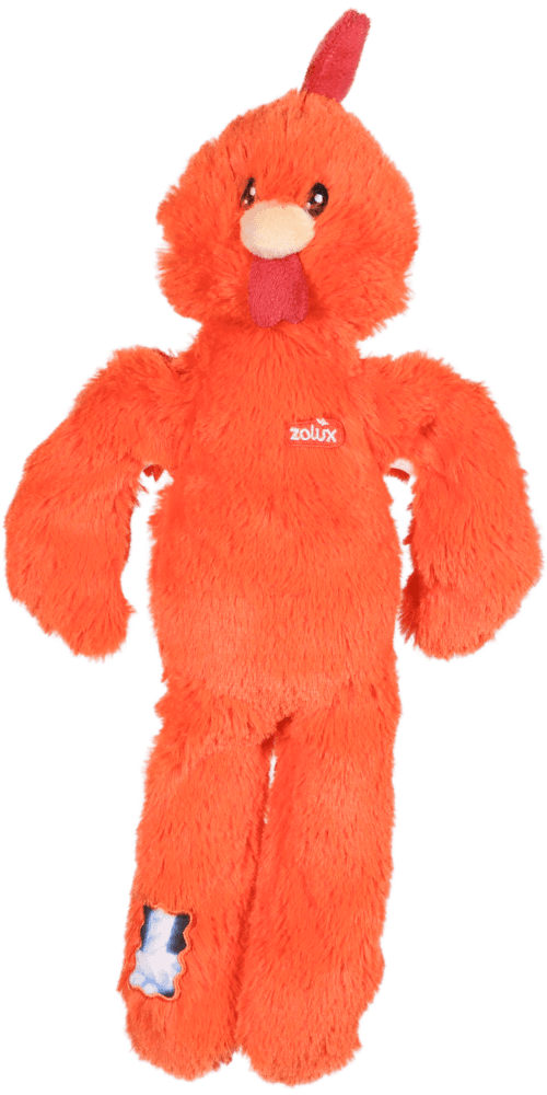 ZOLUX FURRY FARM Plüsch-Hundespielzeug, Hahn Brock, 33 cm