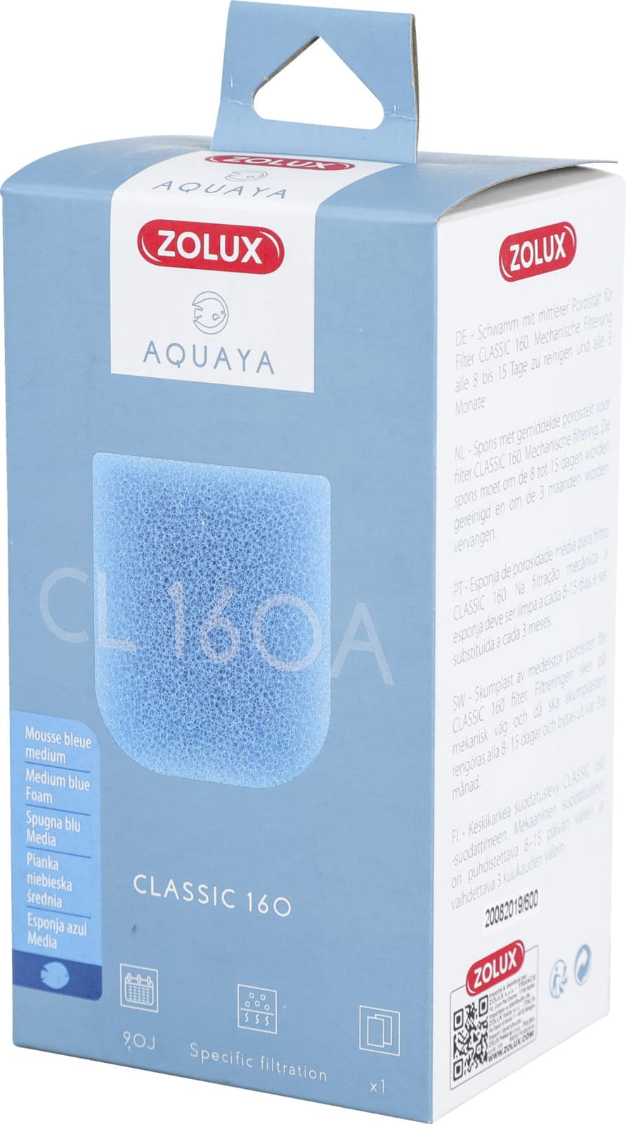 Zolux Filterschaumeinsatz Blue Foam AQUAYA Classic 160