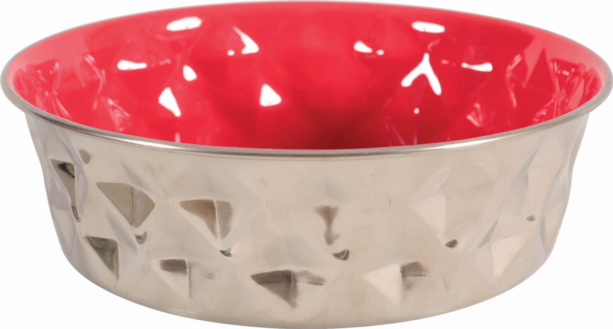 Zolux Edelstahlnapf für Hunde Inox DIAMOND 2,6 l Farbe Rot