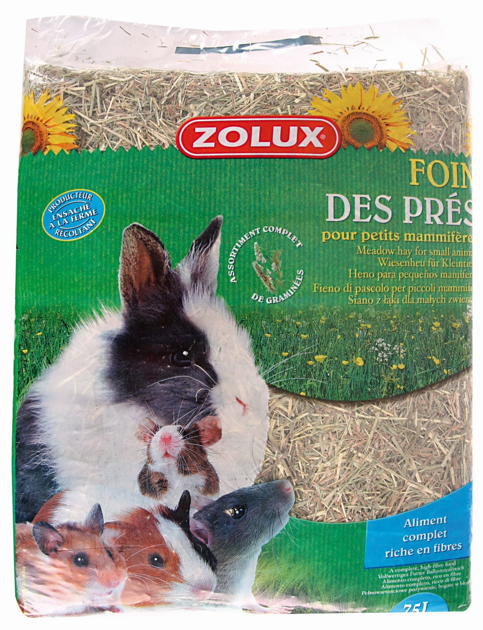 ZOLUX Heu für Kaninchen und Nagetiere 75 L 2,5 kg