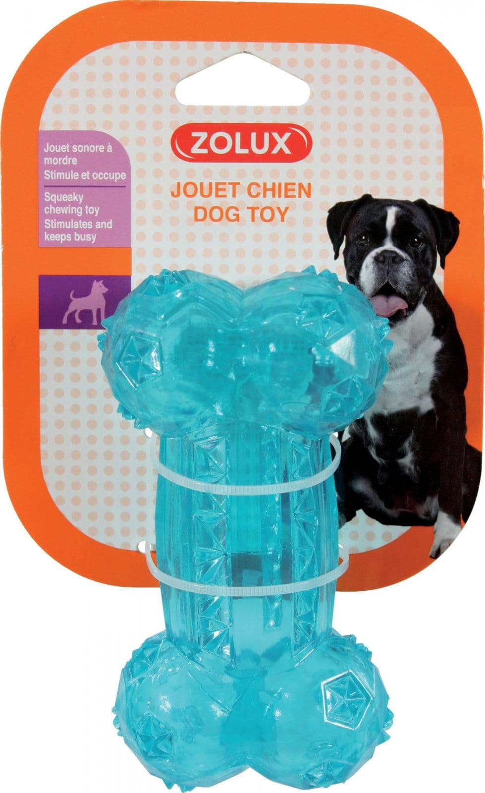 ZOLUX Hundespielzeug Knochen TPR POP 12 cm türkis