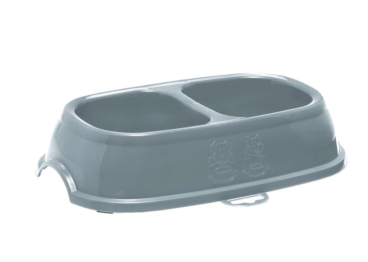 ZOLUX Doppelter rutschfester Hundenapf BREAK 11, 2 × 0,4 l, blau