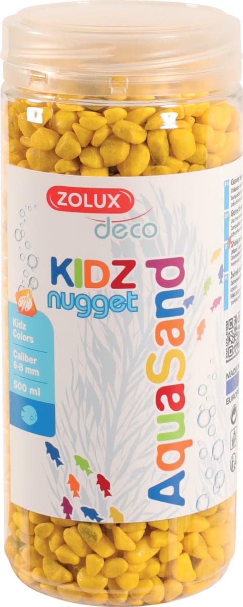ZOLUX Aquarienkies Aquasand KIDZ Nugget 500 ml, Farbe Gelb