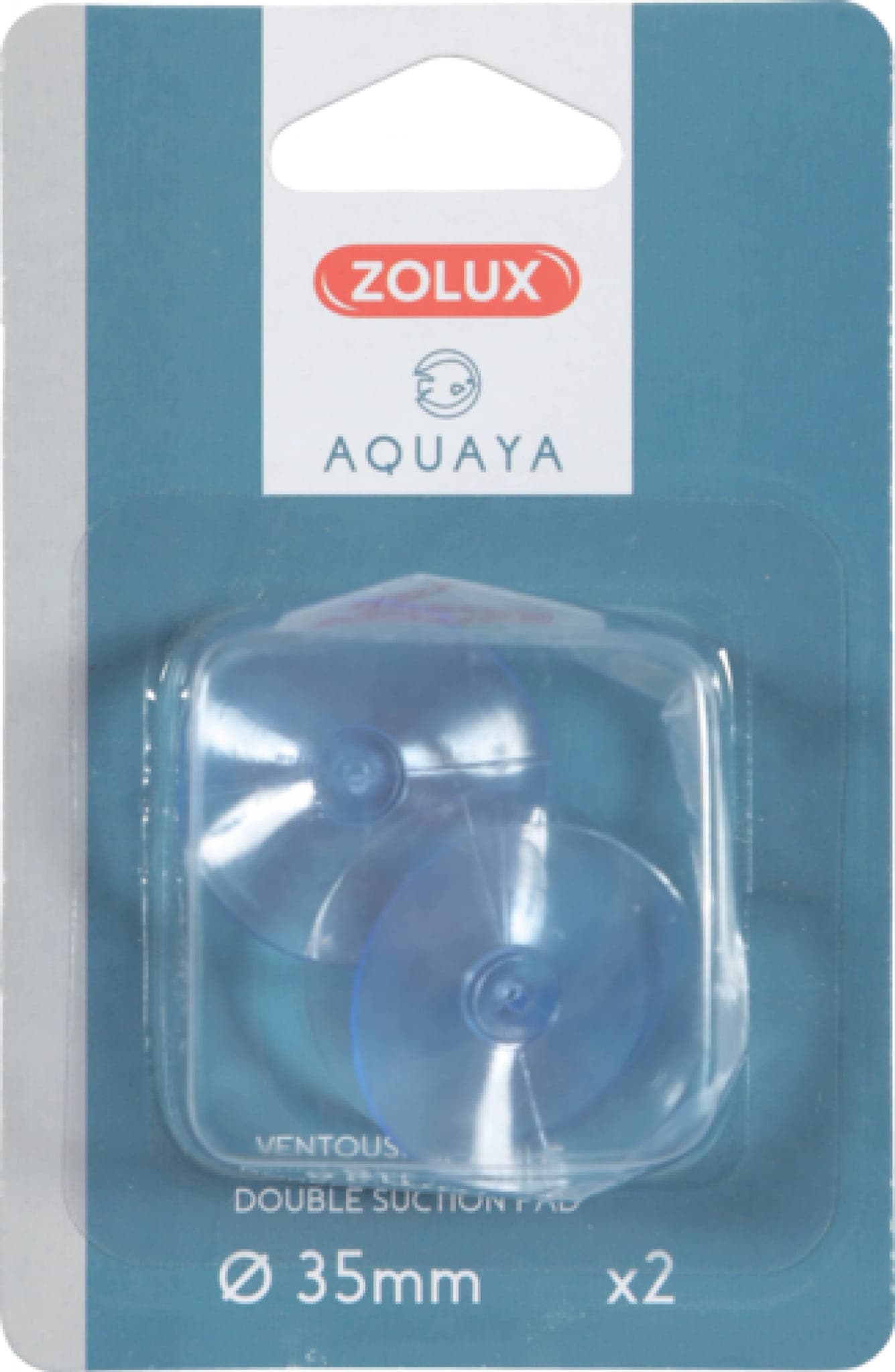 Zolux Große Saugnäpfe für Aquarium – für Filterzubehör. Ø 35 mm, 2 Stück.