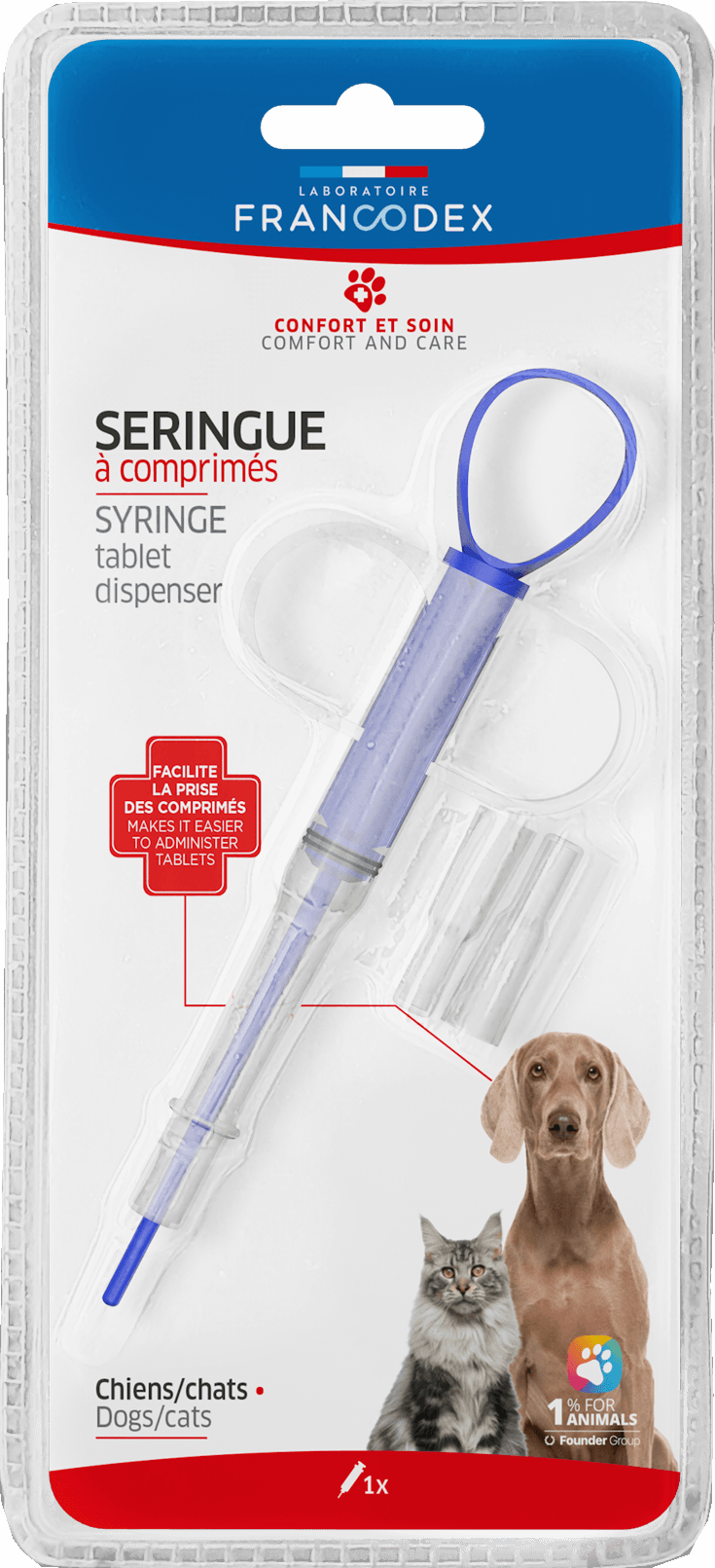 FRANCODEX Tablettenapplikator für Hunde und Katzen, Spritze