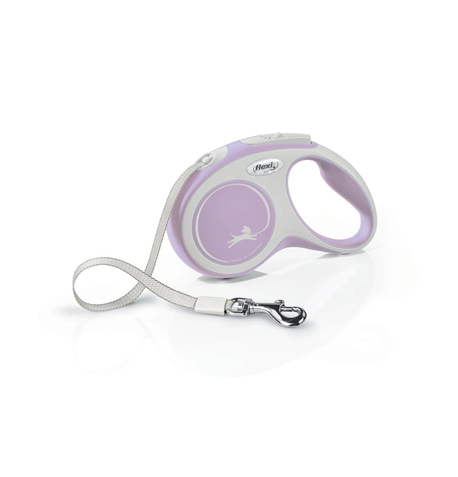 FLEXI Automatikleine für Hunde New Comfort S – Gurt 5 m, Farbe: Rosa