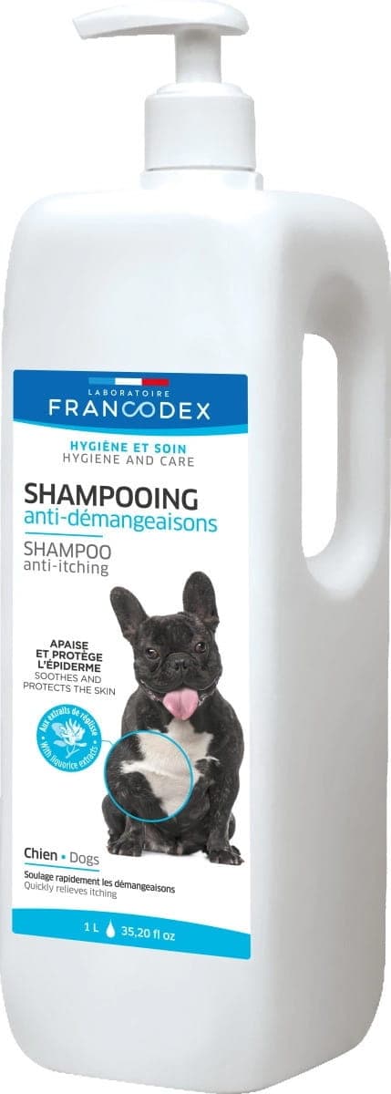 FRANCODEX Anti-Juckreiz Hundeshampoo, parabenfrei, 1 l
