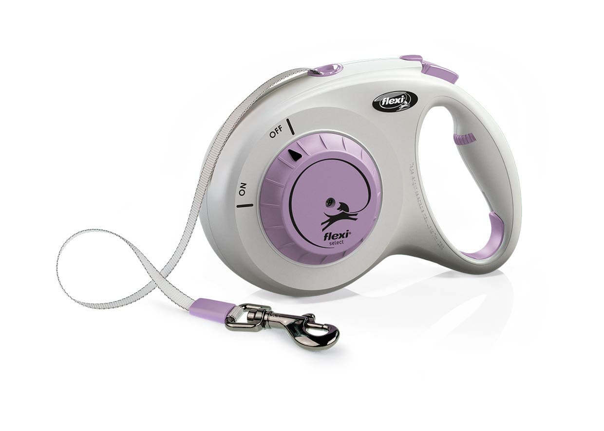 FLEXI SELECT Automatikleine für Hunde, Band, 7 m, fliederfarben