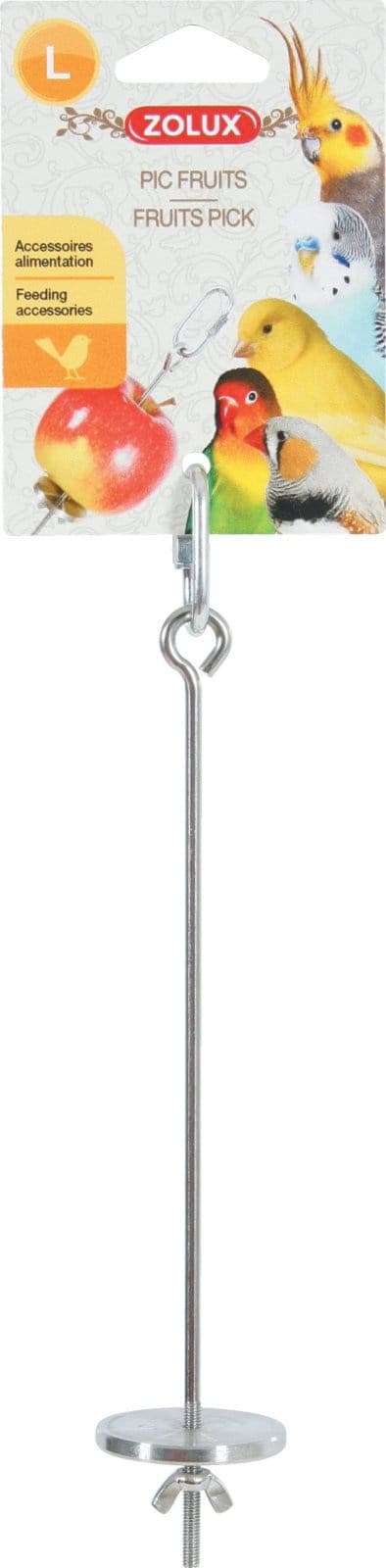 ZOLUX Metall-Futterhalter für Obst – zum Aufhängen im Vogelkäfig L