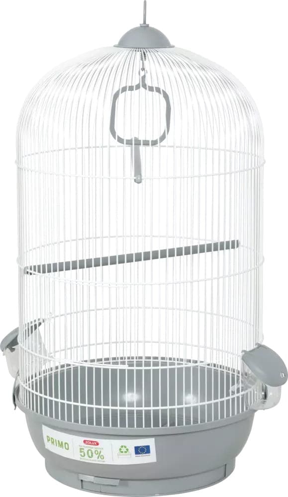 ZOLUX Vogelkäfig PRIMO CARMEN 50 cm, Farbe: Grau/Weiß